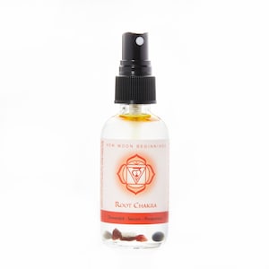 Root Chakra Spray - Root Chakra Balancing - Seven Chakras - Natural Perfume - Room Spray - Chakra Crystals - Aromatherapy - Essential Oils