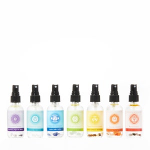 Chakra Spray Set 7 Chakra Spray Seven Chakra Body Spray Body Mist Chakra Balancing Chakra Spray Set Aromatherapy Spray 2oz (set of 7)