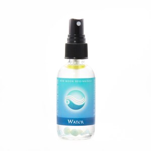 Water Element Spray Four Elements Room Spray Aromatherapy Essential Oils Healing Crystals Aquamarine & Amazonite Body Spray 2oz