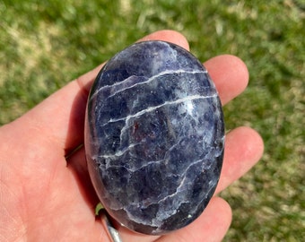 Rare Genuine Jewelry Making Loose Gemstone BB-914 Iolite Sunstone Healing Gemstone 36x22mm 49Cts Iolite Sunstone Gemstone