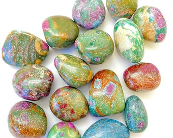 Ruby Kyanite Fuchsite Palmstone 188g Healing Crystals ERGF Palm Stone Crystal
