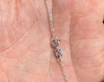 Sterling Silver Necklace Chain - Sterling Silver Finished Sterling Silver Chain -  Sterling Silver Necklace - Finished Necklace - flat cable
