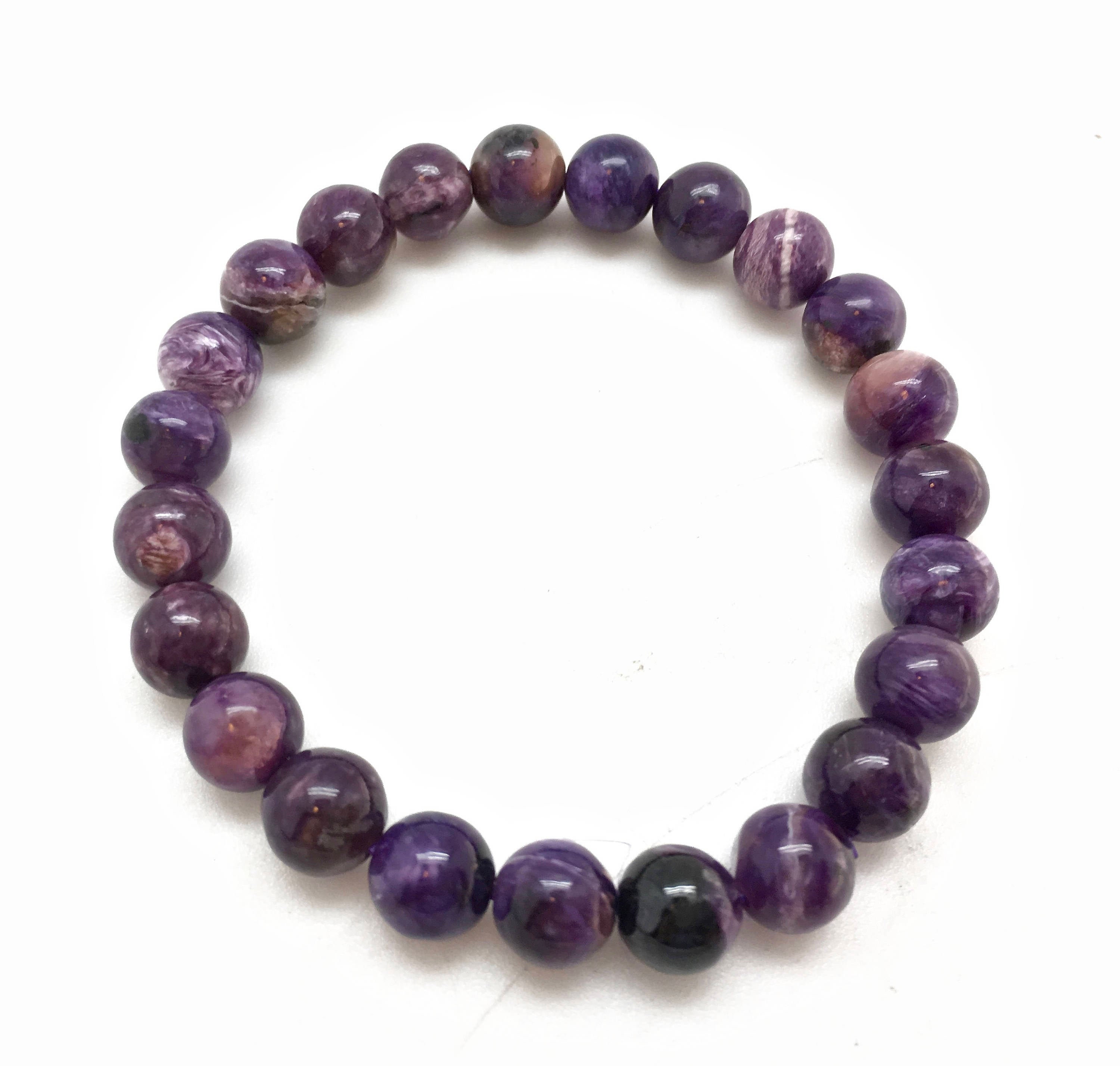 ネガティブな感情を和らげるヒーリング効果⭐︎チャロアイトブレスレット ネガティブな感情を和らげるヒーリング効果⭐︎チャロアイト