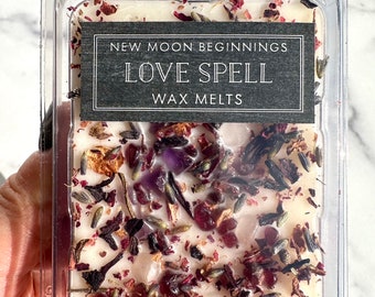 Love Spell Wax Melts - Love Ritual Wax Melt - Wax Melts for Love - Manifest Love - Love Crystals Gift - Valentines Day Wax Melts - Handmade!