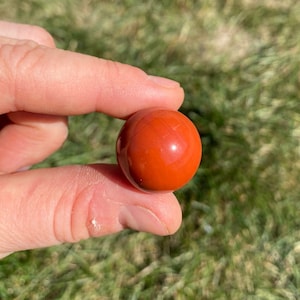 Red Jasper Stone Sphere - Brecciated Red Jasper Sphere - Crystal Marble - Root Chakra Crystal - Polished Red Jasper Crystal Ball