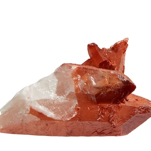 Red Quartz Cluster - Hematoid Quartz Crystal Cluster - Red Quartz Crystal Cluster Quartz & Hematite - Harlequin Quartz - Red Quartz - 3
