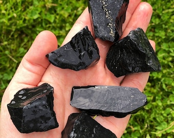 Raw Black Onyx Etsy
