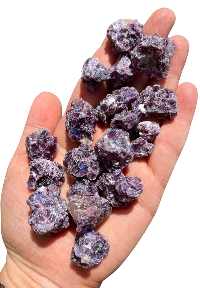 Raw Lepidolite Stone .5 5 Grade A Raw Lepidolite Crystal Rough Lepidolite Crystal Natural Lepidolite Raw Purple Gemstone image 2