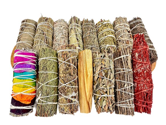 Energy Cleansing Sticks & Bundles (You Choose the Herb) - 4" Herb Bundles for Smoke Cleansing - Natural Herbs - Cleansing Wand - Herbal Wand
