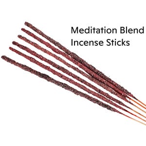 Meditation Rökelsepinnar (6) - Blandning av Jasmin, Ros, Gardenia, Patchouli & Sandelträdofter - Rökrengöring - Naturlig Hartsrökelse