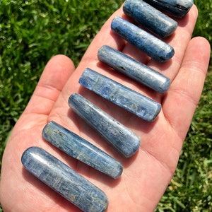 Blue Kyanite Tumbled Crystal - Multiple Sizes Available - Tumbled Blue Kyanite Stone - Polished Blue Kyanite Gemstone - Natural Blue Kyanite