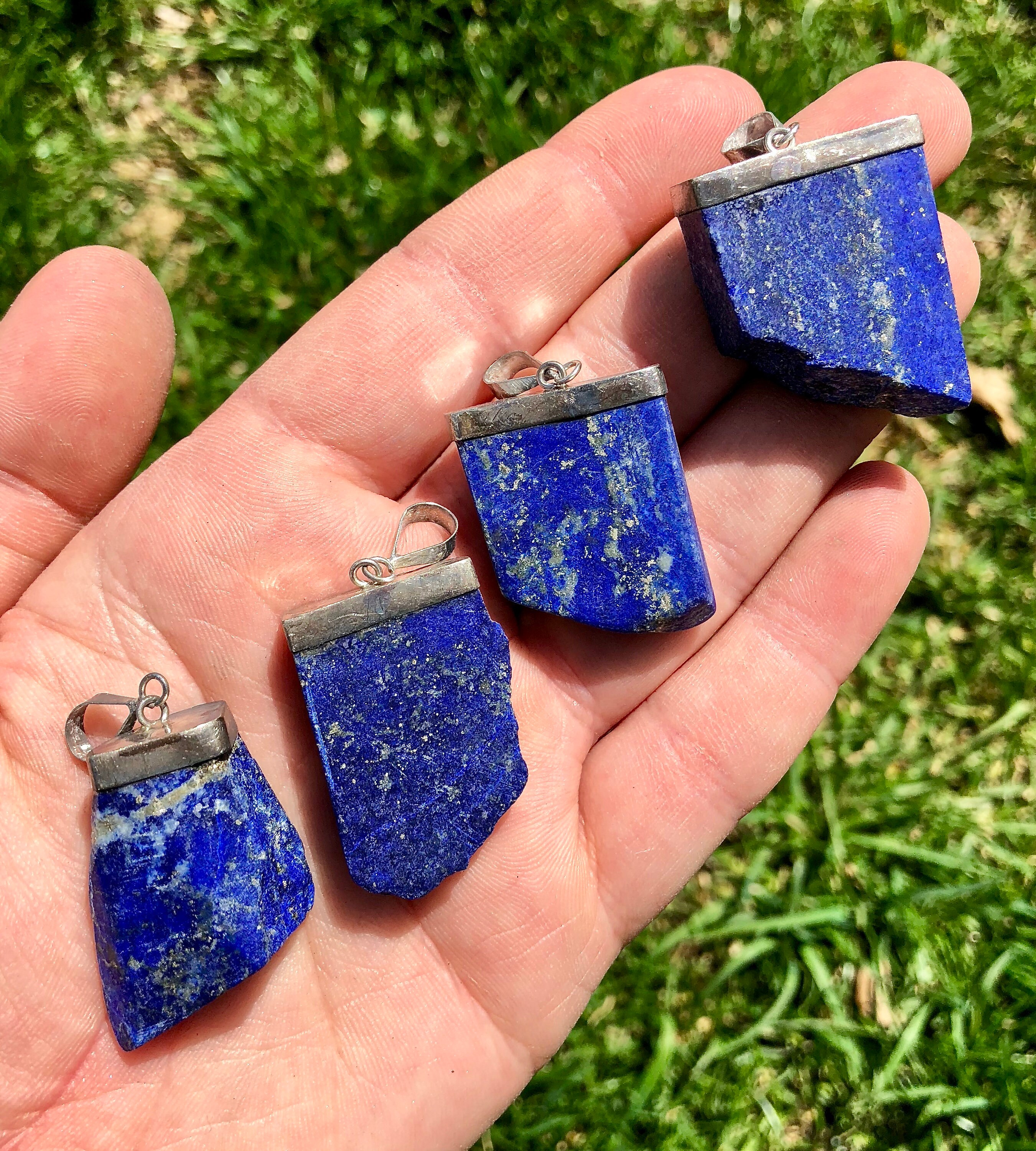 Raw lapis cheap lazuli necklace