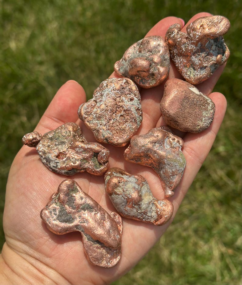 Raw Copper Nugget - Crystals and Stones - Natural Copper from Michigan - Copper Specimen - Copper Nuggets - Copper Metal image 7