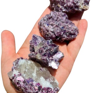 Raw Lepidolite Stone .5 5 Grade A Raw Lepidolite Crystal Rough Lepidolite Crystal Natural Lepidolite Raw Purple Gemstone image 5