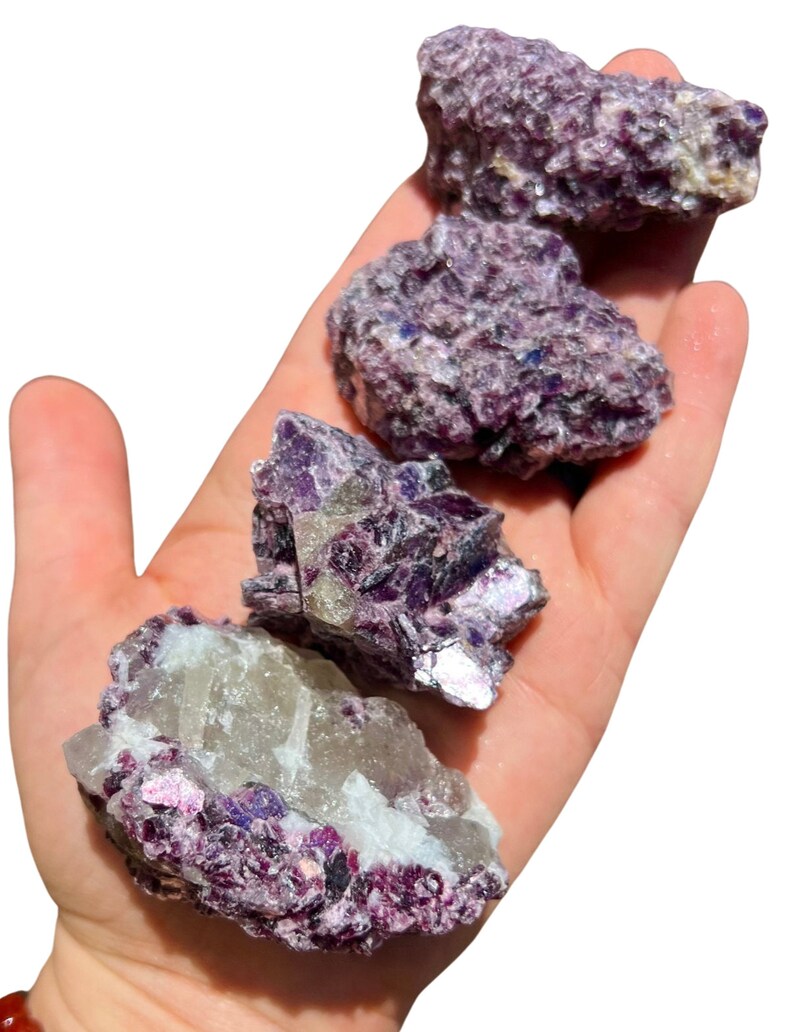 Raw Lepidolite Stone .5 5 Grade A Raw Lepidolite Crystal Rough Lepidolite Crystal Natural Lepidolite Raw Purple Gemstone image 5