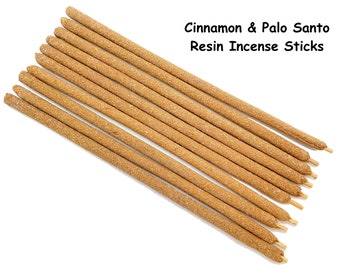 Cinnamon & Palo Santo Incense Sticks (10 count per pack) - Palo Santo Incense - Cinnamon Incense - Cleansing - Stick Incense - Aromatherapy
