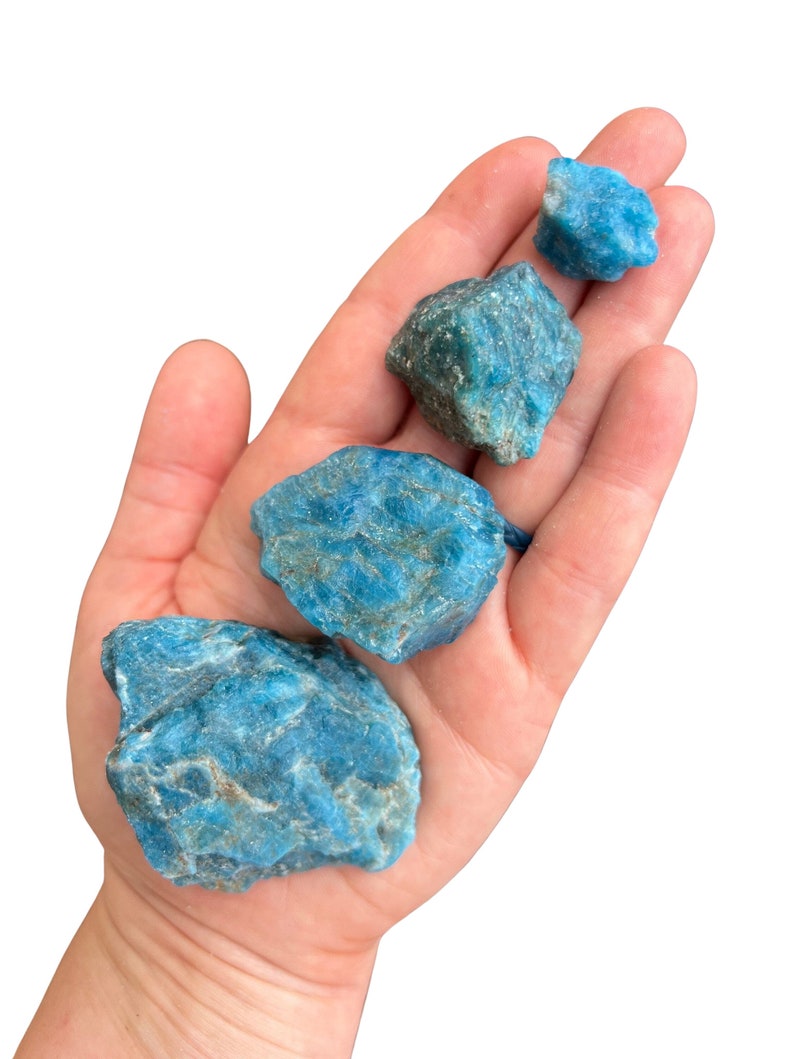Raw Apatite Crystal Blue Apatite Natural Apatite Rough Apatite Raw Apatite Stone Healing Crystals & Stones Blue Apatite Raw image 1