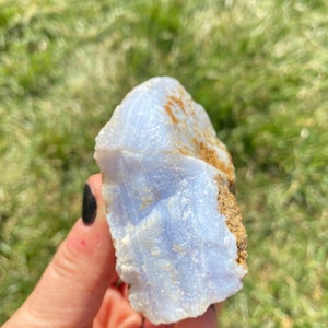 Raw Blue Lace Agate Stone Rough Blue Lace Agate Healing Crystals and Stones Raw Blue Lace Agate Slab Raw Agate Stone Blue Agate image 7