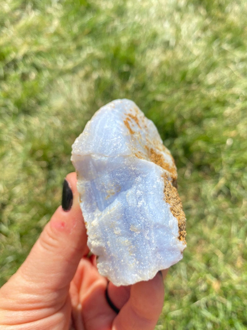 Raw Blue Lace Agate Stone Rough Blue Lace Agate Healing Crystals and Stones Raw Blue Lace Agate Slab Raw Agate Stone Blue Agate image 7