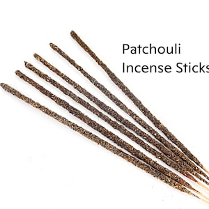 Patchouli-wierookstokjes (6) - natuurlijke patchoeliharswierook - patchoeliharswierook - rookreinigingsstokjes - handgemaakte wierookstokjes