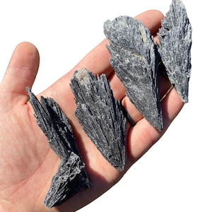 Black Kyanite Raw Black Kyanite Raw Kyanite Blades Black Kyanite Fans Rough Black Kyanite Broom Natural Black Kyanite Blades image 4