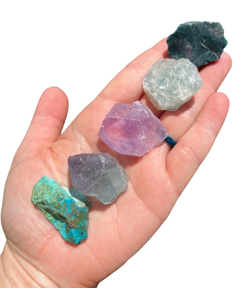 Pisces Zodiac Crystal Set - Raw Pisces Zodiac Crystals - Metaphysical Crystals - Astrology Gift - Rough Pisces Stone Kit - Pisces Birthstone image 7