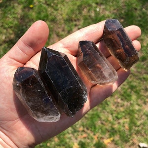 Raw Smoky Quartz Point Crystal Raw Smoky Quartz Crystal Crystal Quartz Natural Smoky Quartz Point from Brazil Smoky Quartz Raw image 4