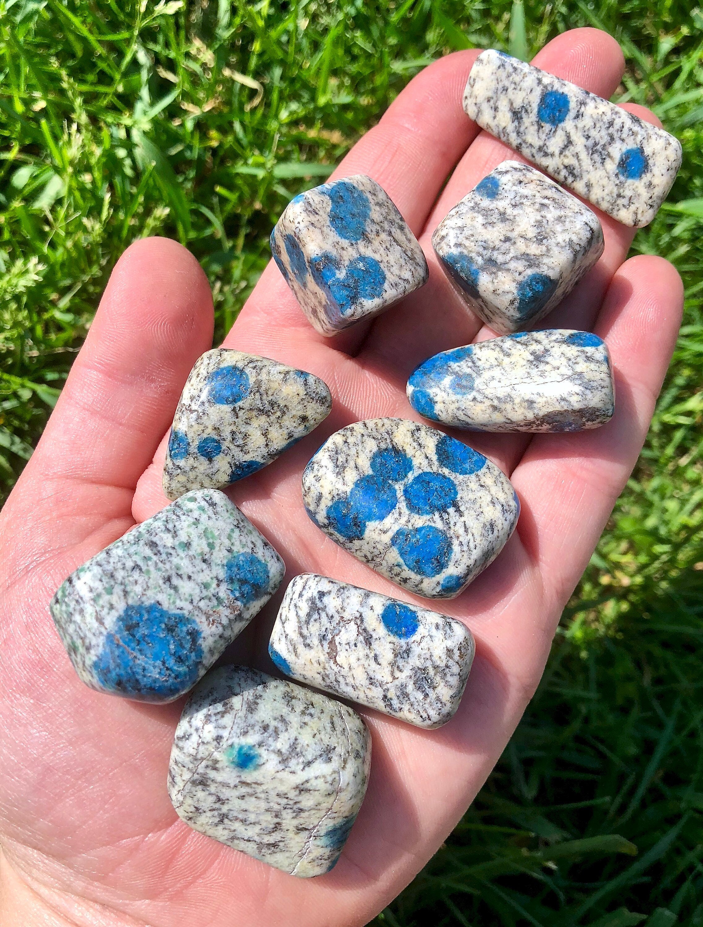 K2 Stone Tumbled Azurite in Quartz Tumbled K2 Blue Stone - Etsy