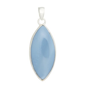Owyhee Blue Opal Pendant Sterling Silver - Owyhee Blue Opal jewelry - Owyhee Blue Opal Necklace - Crystals and Stones 770 image 1