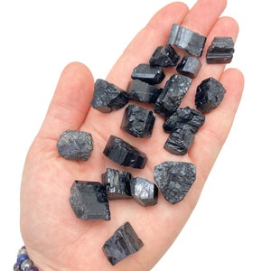 Black Tourmaline Crystal - Black Tourmaline Raw - Rough Black Tourmaline - Grade A Black Tourmaline - Small Black Tourmaline - High Quality! image 3