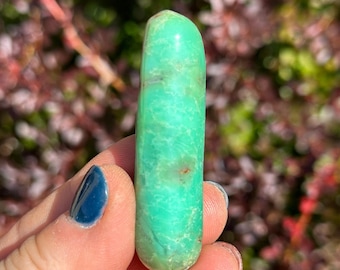Chrysoprase Stone Stick - Grade B Chrysoprase Tumbled Stones - Polished Chrysoprase Sticks - Chrysoprase Crystal Wand - Chrysoprase Rod