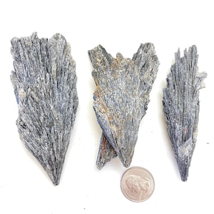 Black Kyanite Raw Black Kyanite Raw Kyanite Blades Black Kyanite Fans Rough Black Kyanite Broom Natural Black Kyanite Blades image 8