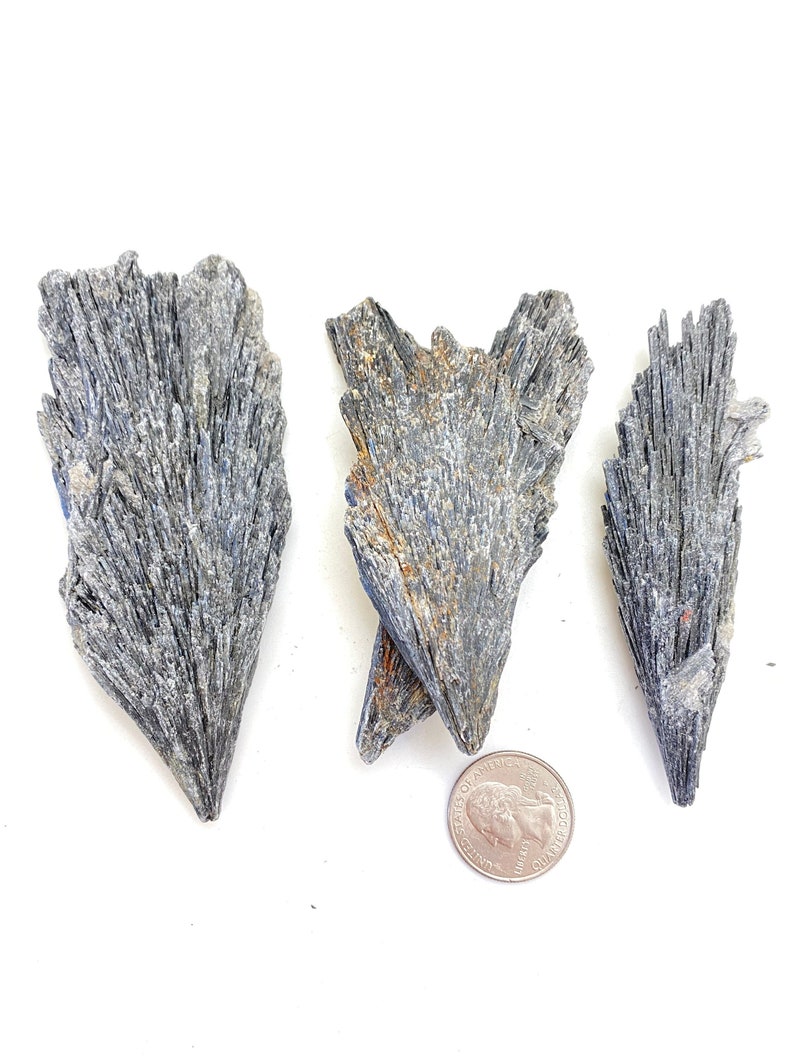 Black Kyanite Raw Black Kyanite Raw Kyanite Blades Black Kyanite Fans Rough Black Kyanite Broom Natural Black Kyanite Blades image 8