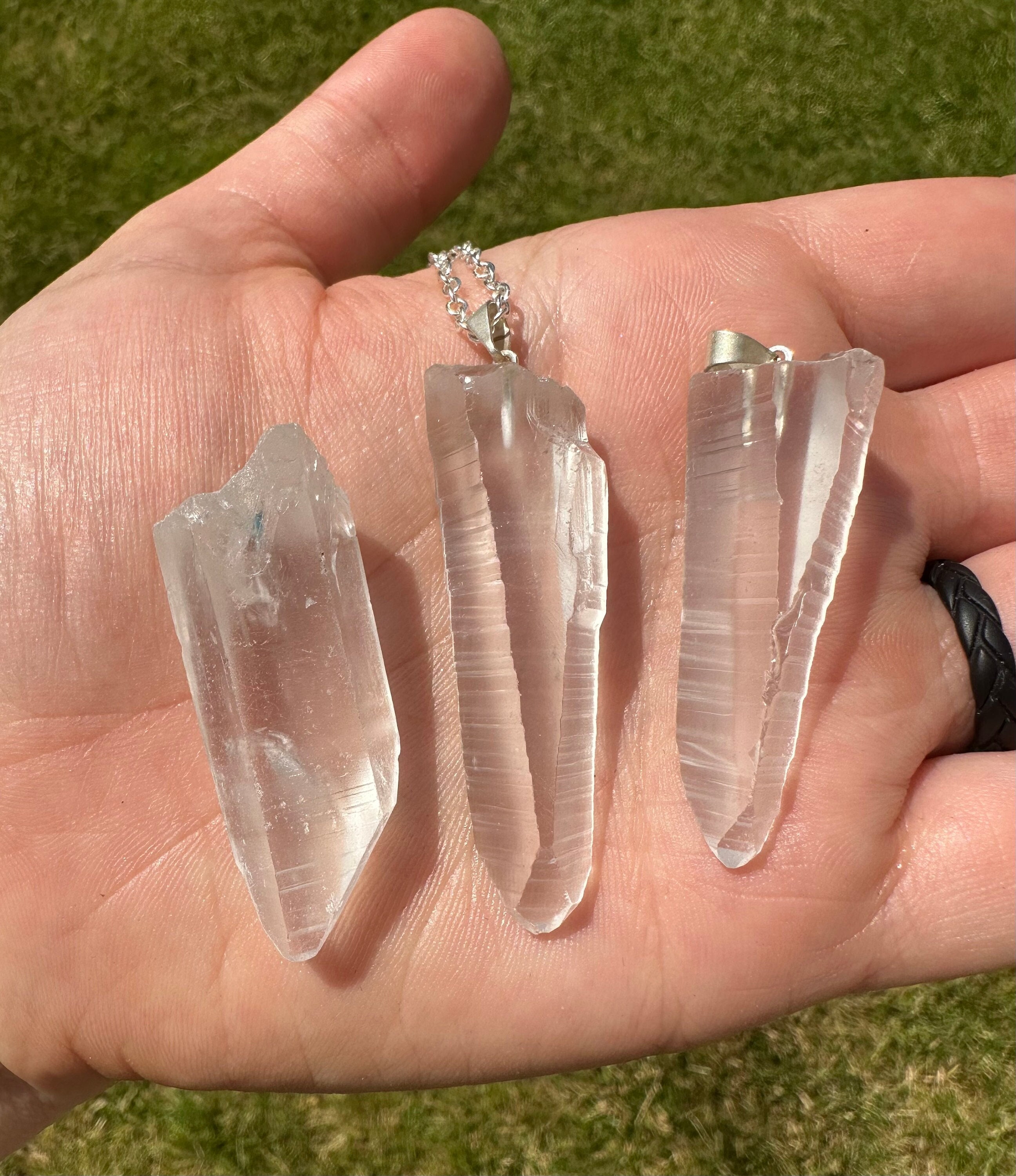 Lemurian quartz necklace online