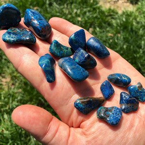 Shattuckite Tumbled Stone Grade A Shattuckite Multiple Sizes Available Shattuckite Tumbled Crystal Polished Blue Gemstone image 6