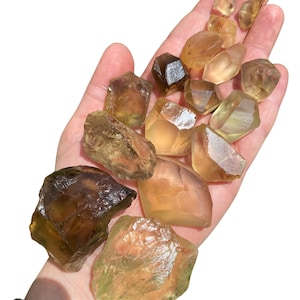 Raw Citrine Stone AA Grade (0.25&quot; - 2.5&quot;) - Natural Citrine Crystal Rough - Natural Citrine Stone - Raw Citrine Crystal - NOT Heat Treated