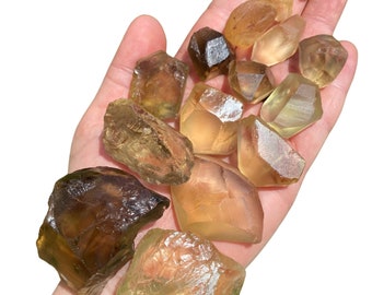 Raw Citrine Stone AA Grade (0.25" - 2.5") - Natural Citrine Crystal Rough - Natural Citrine Stone - Raw Citrine Crystal - NOT Heat Treated