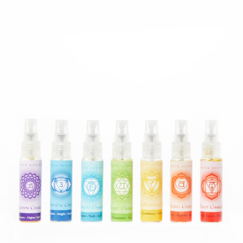 Chakra Spray Set 7 Chakra Spray Seven Chakra Body Spray Body Mist Chakra Balancing Chakra Spray Set Aromatherapy Spray 10ml (set of 7)