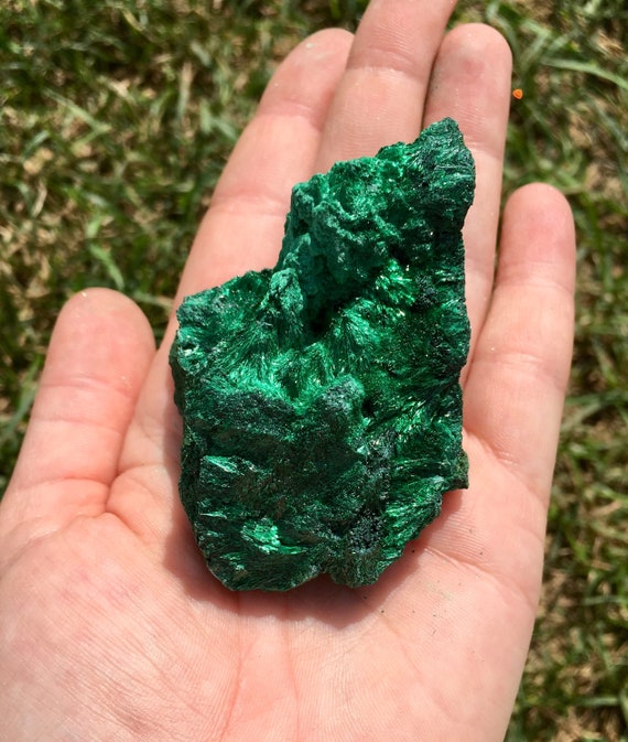 マラカイト原石 - ベルベットマラカイトクリスタル - マラカイト原石