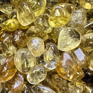 Natural Citrine Tumbled Crystal - Grade A - Multiple Sizes Available - Tumbled Polished Citrine Stone - Citrine Gemstone - Merchant&#39;s Stone