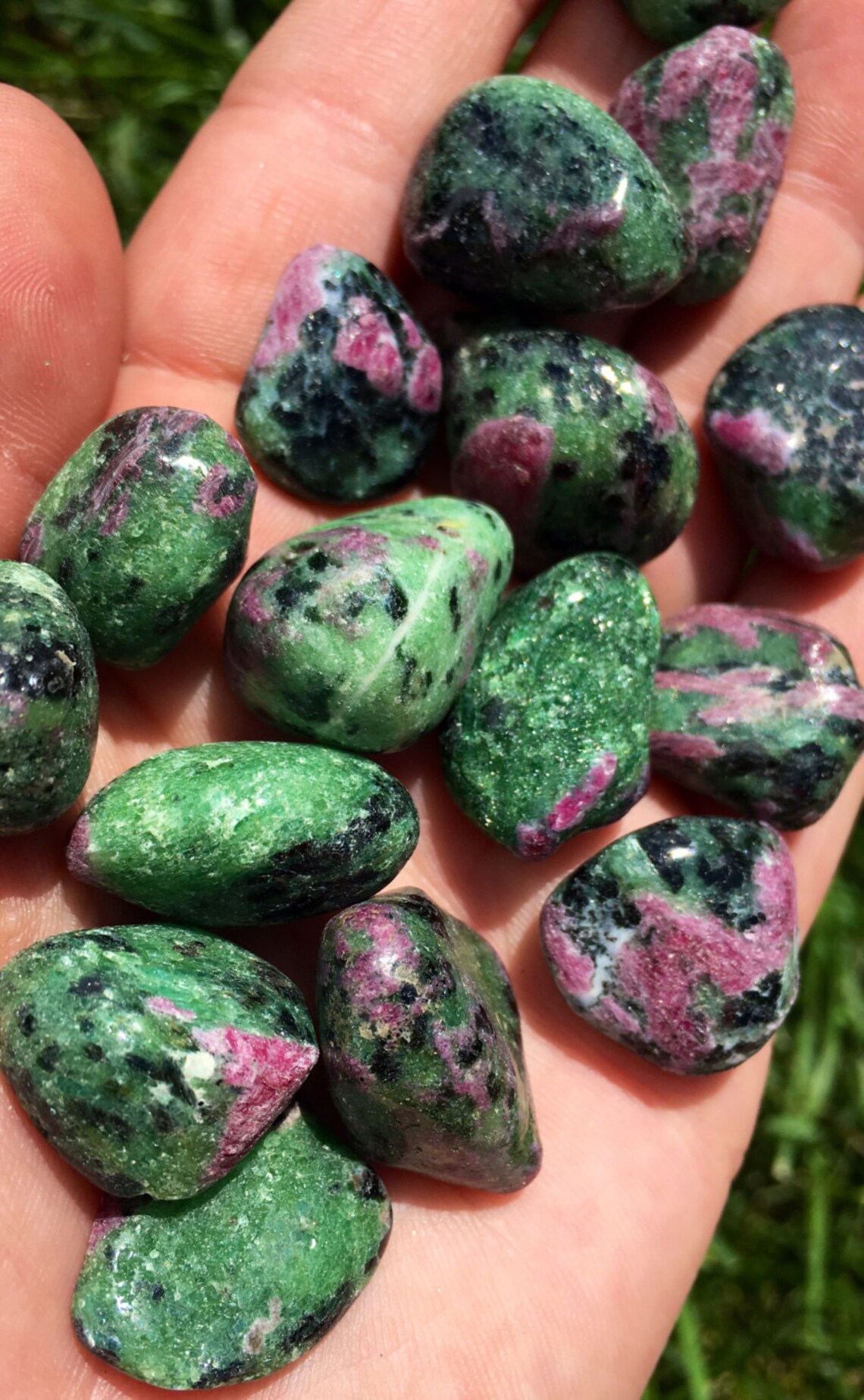 Ruby Zoisite Ruby in Zoisite Anyolite Tumbled Anyolite Etsy