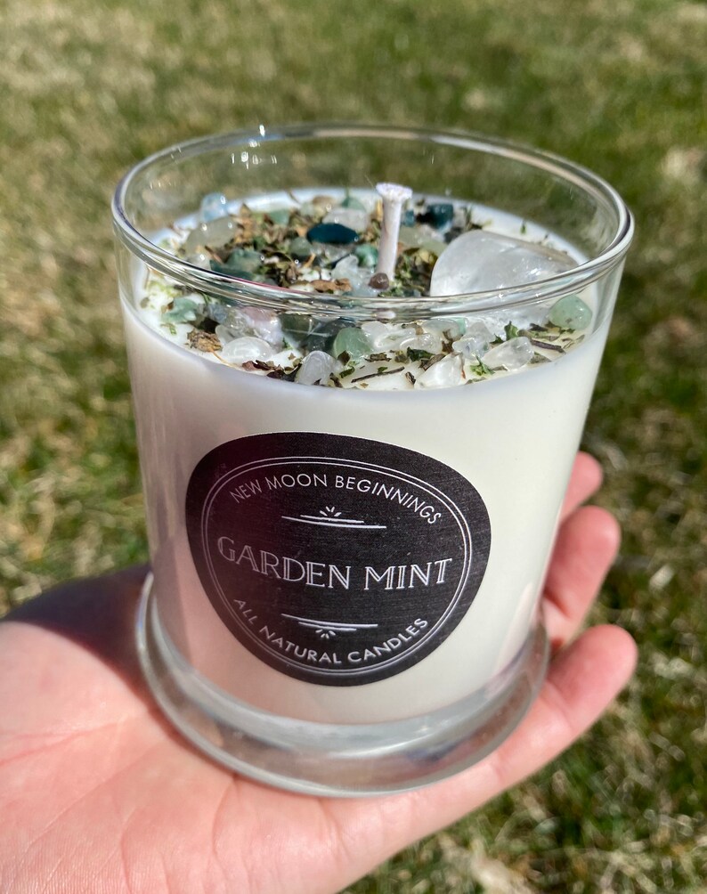 Garden Mint Candles Herbs and Mint Tealight Candles Etsy