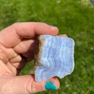 Raw Blue Lace Agate Stone Rough Blue Lace Agate Healing Crystals and Stones Raw Blue Lace Agate Slab Raw Agate Stone Blue Agate image 6