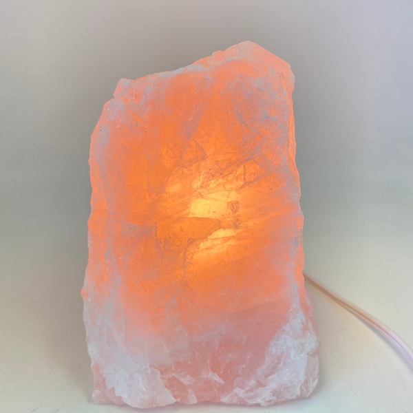 Rose Quartz Lamp Grade B - Stone Lamp - Rose Quartz Stone Tower - 6" Rose Quartz Crystal Tower - Healing Crystals - Rose Quartz Crystal