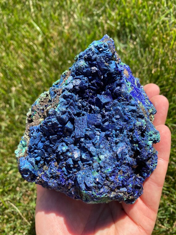 Raw Azurite Stone With Malachite Inclusions Malachite Azurite