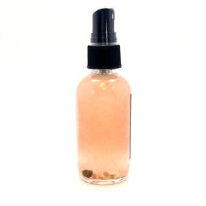 Positive Energy Spray Organic Essential Oils Positive Energy Mist Citrine, Sunstone, & Peridot Crystals Rose Gold Aromatherapy Spray image 7