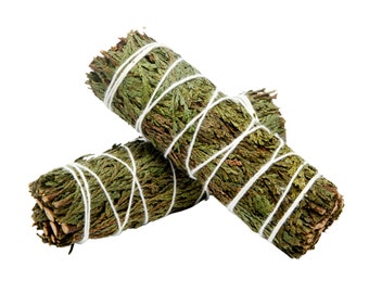 Cedar Stick - 4" Dried Cedar Herb Bundle - Cedar Wand - Cedar Incense stick - Natural Incense - Smoke Cleansing - Energy Cleansing