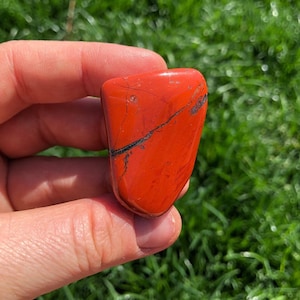 Red Jasper Tumbled Stone - Multiple Sizes Available - Tumbled Red Jasper Crystal - Polished Red Jasper Gemstone - Red Grounding Crystal