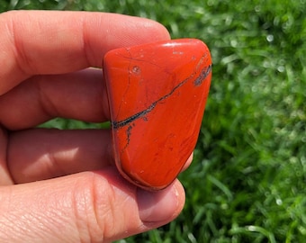 Red Jasper Tumbled Stone - Multiple Sizes Available - Tumbled Red Jasper Crystal - Polished Red Jasper Gemstone - Red Grounding Crystal