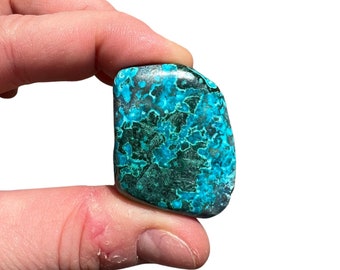 Chrysocolla Malachite Tumbled Crystal - Grade B - Multiple Sizes Available - Tumbled Malacholla Gemstone - Polished Blue Chrysocolla Stone